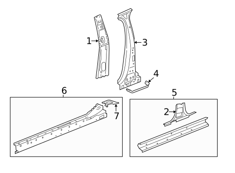 Center Pillar & Rocker for 2015 Chevrolet Impala #0