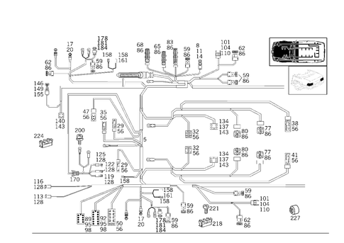Tail Lamp Cable Harness and Fuel Pump Cable for 1992 Mercedes-Benz 500SL #2