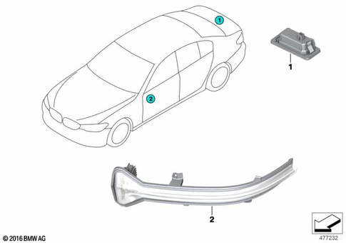 Turn Signals Front / Side for 2022 BMW M5 #0