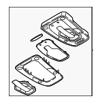 8W0998135 - Body: Overhead Console for Audi: A5 Quattro, A5 Sportback, Q7, RS5, RS5 Sportback, S5, S5 Sportback, SQ7 Image