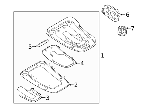 Overhead Console for 2022 Audi SQ7 #0