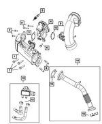 68493360AA - Emission Controls: Low Pressure Egr Cooler for Jeep: Gladiator, Wrangler | Ram: 1500 Image