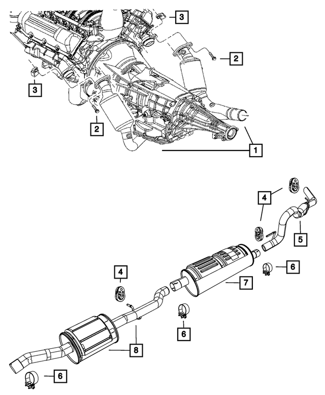 52013742AA - Exhaust: Exhaust Support Isolator for Mopar Image
