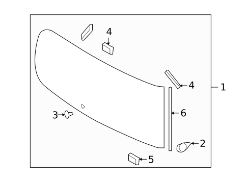 Glass & Hardware - Back for 2011 Nissan Cube #0