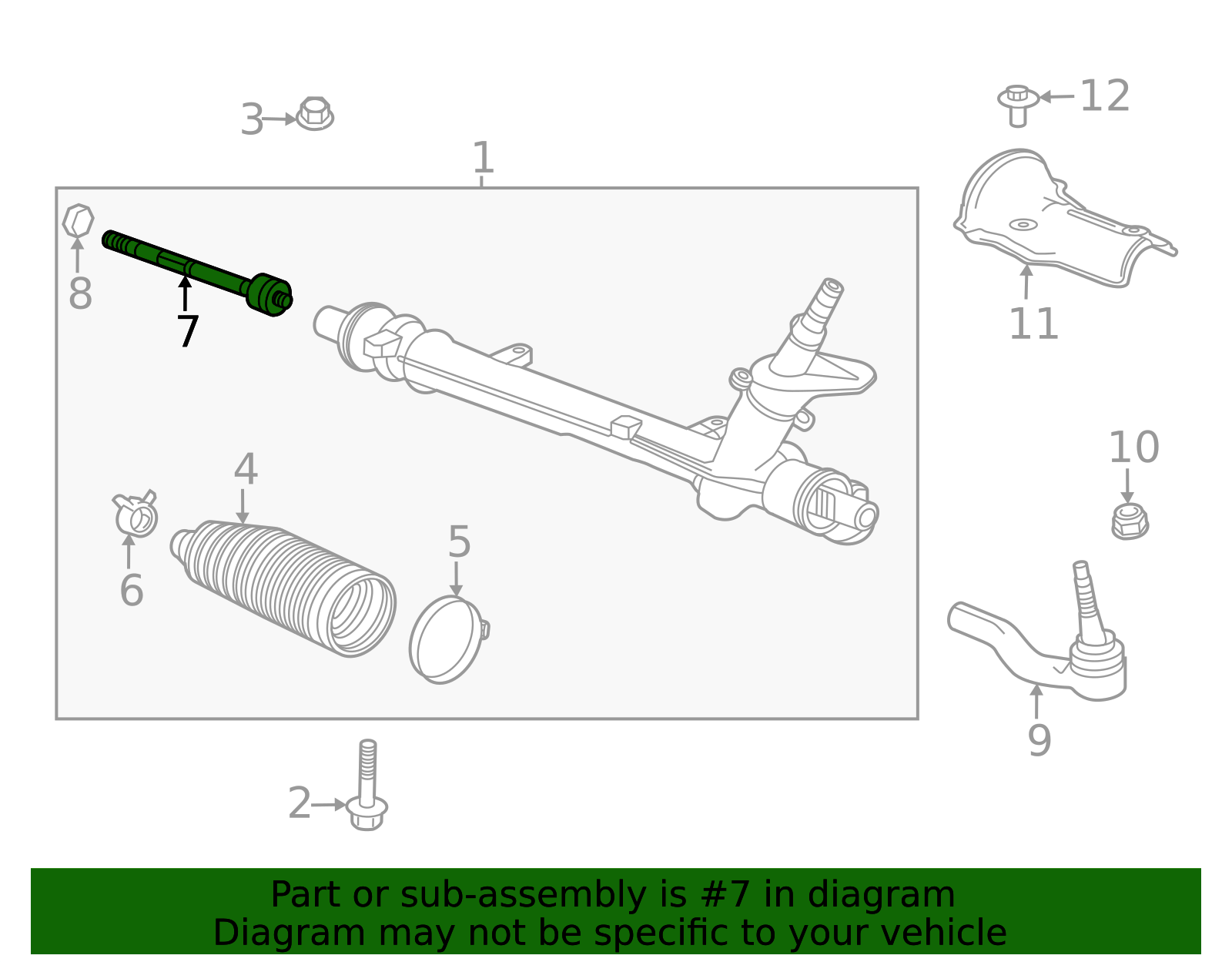 2020-2026 GM Front Steering Linkage Inner Tie Rod 42769695 GM ...