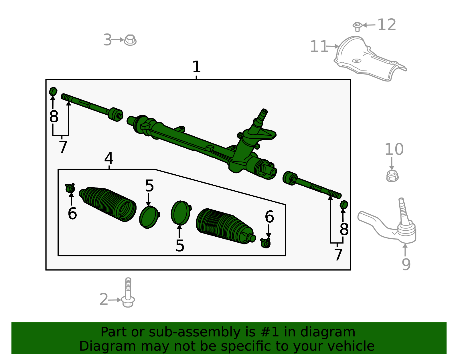 42745903 - 2021-2022 Chevrolet Trailblazer - Rack and Pinion Steering ...