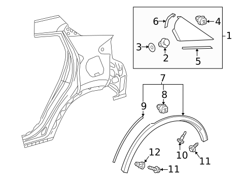 Exterior Trim - Quarter Panel for 2021 Toyota C-HR #0