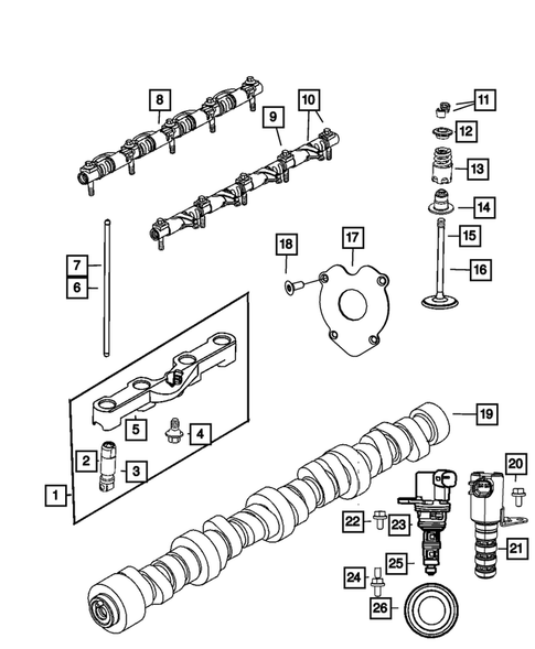Camshaft and Valve for 2019 Ram 2500 #0