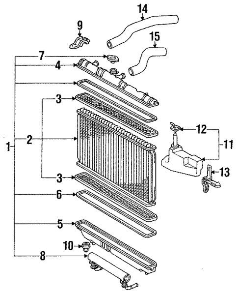 Radiator & Components for 1991 Lexus ES250 #0