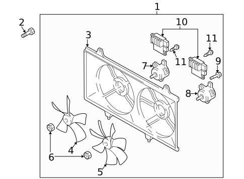 Cooling Fan, Clutch & Motor for 2011 Mazda CX-7 #0