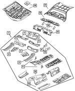 4780782AP - Body Sheet Metal Except Doors: Front Floor Pan for Mopar Image