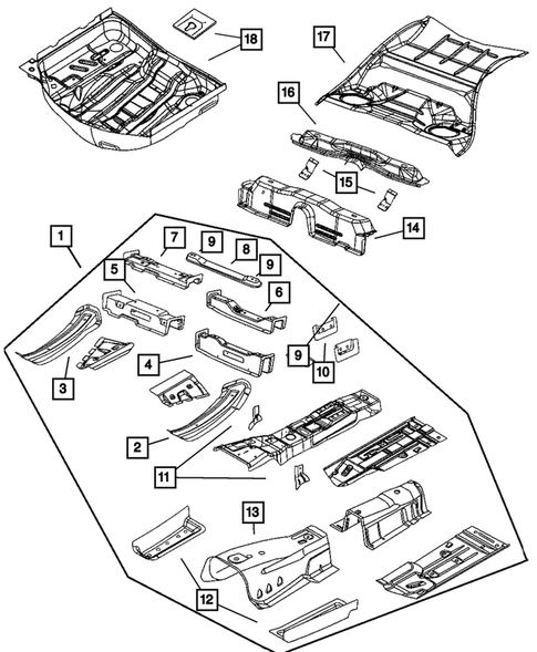 Floor Pans for 2005 Dodge Magnum #0