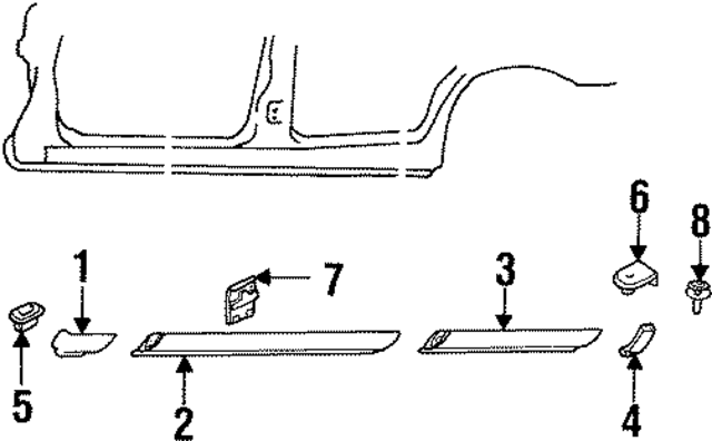 GA2K50L10A - : Rocker Molding for Mazda Image