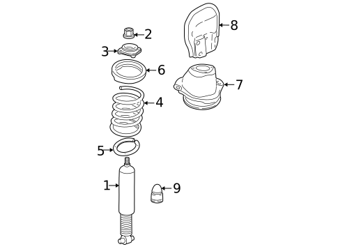 Rear Suspension for 2004 Volvo S60 #3