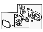 76200S0XA02ZM - : Mirror Assembly for Honda: Odyssey Image