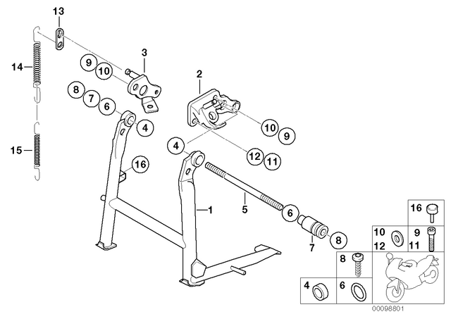46537666485 - : Bracket Left for BMW-Motorrad Image