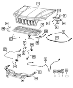 68306860AA - Body Sheet Metal Except Doors: Hood Silencer for Mopar Image