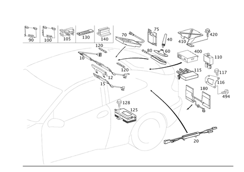 Antenna for 1999 Mercedes-Benz C230 #0