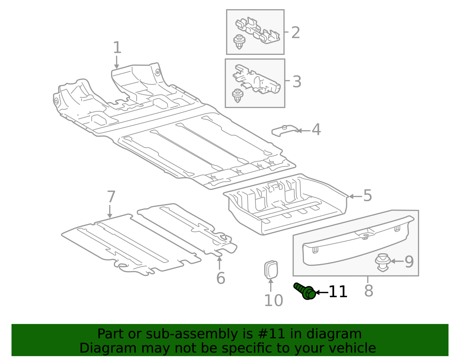 2001-2020 Toyota Lift-Gate Pull Handle Screw 90159-A0054 | Toyota Parts ...