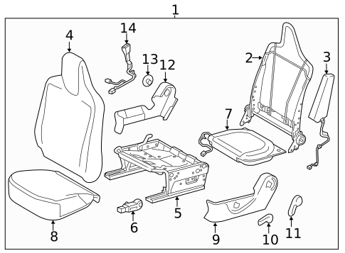 Driver Seat Components for 2015 Scion iQ #0