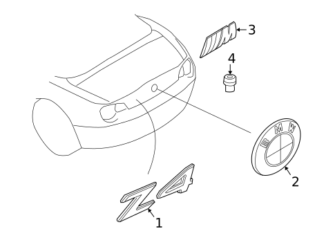 Exterior Trim - Trunk for 2007 BMW Z4 #0