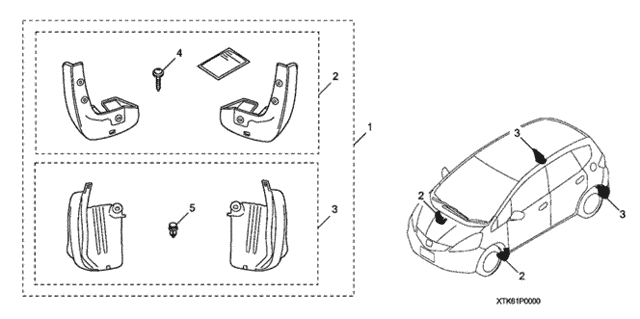Splash Guards for 2012 Honda Fit #0