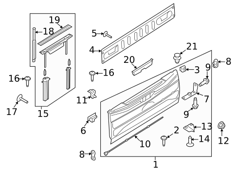 Tail Gate for 2018 Ford F-350 Super Duty #0