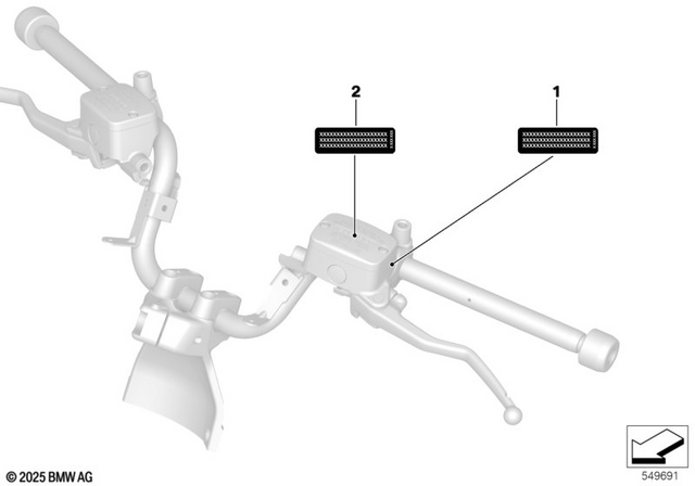 71245A9C135 - Parts and Accessories for Engine / Chassis: Sign Brake - Usa for BMW-Motorrad Image