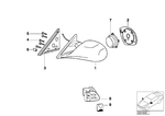 51162253827 - Vehicle Trim: Left Primed El.Exterior Heatable Mirror for BMW Image