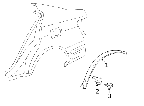 Exterior Trim - Quarter Panel for 2011 Lexus GS450h #0