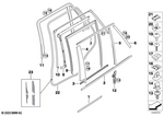 51137903859 - Vehicle Trim: Molding, Door, Primed, Rear Left for BMW Image