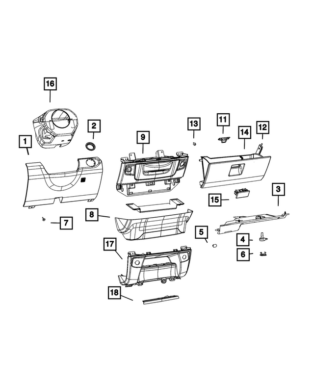 68298202AA - Interior Trim: Instrument Panel Closeout Panel for Mopar Image