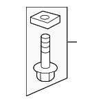 5N0898057 - Body: Rear Glass Hardware Kit for Volkswagen: Jetta, Tiguan, Tiguan Limited Image