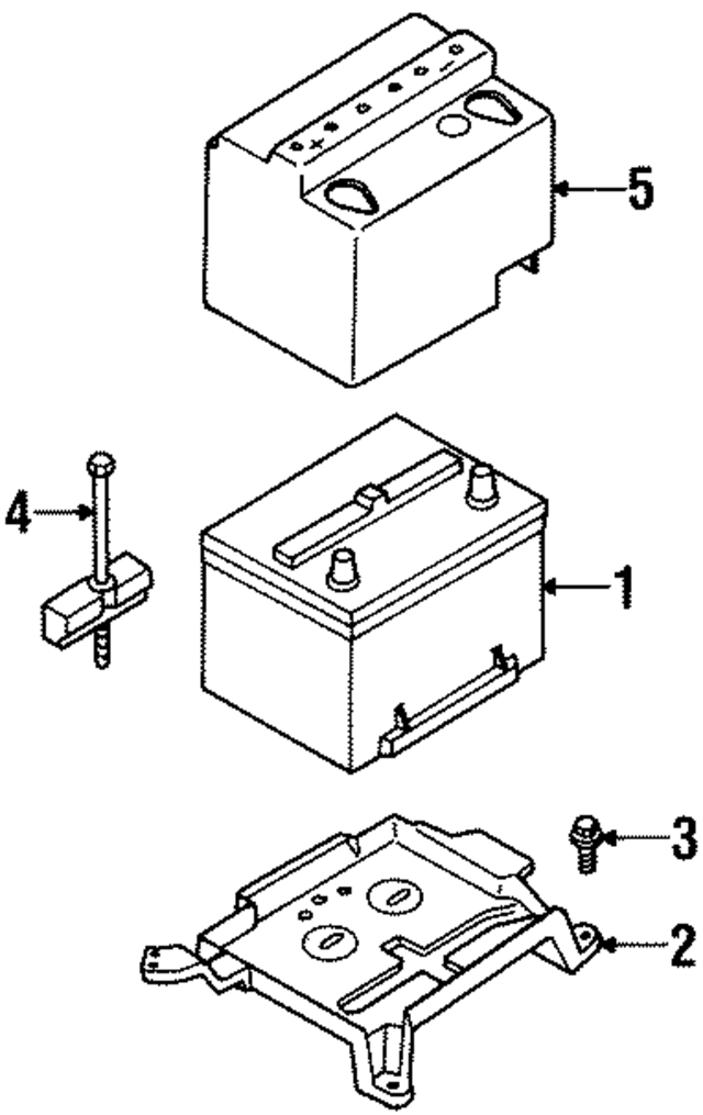 F7CZ10732AD - Electrical: Battery Tray for Ford: Escort | Mercury: Tracer Image