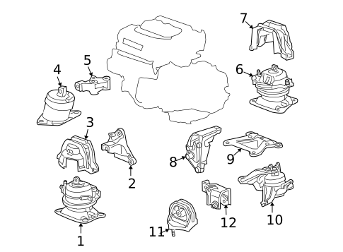 Engine & Trans Mounting for 2008 Honda Accord #1