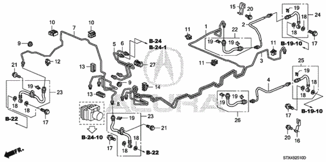Brake Lines (VSA) (1) for 2008 Acura MDX #0