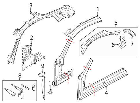 Hinge Pillar for 2024 Porsche 718 Cayman #0