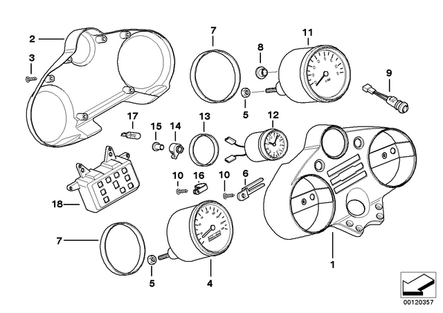 62137665488 - : Clock for BMW-Motorrad Image