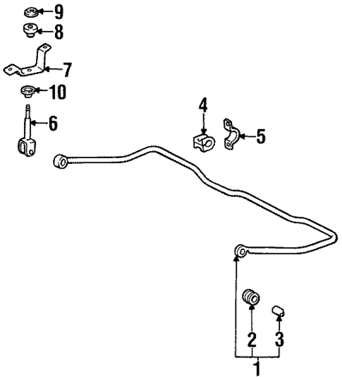 Stabilizer Bar & Components for 1996 Lexus LX450 #0