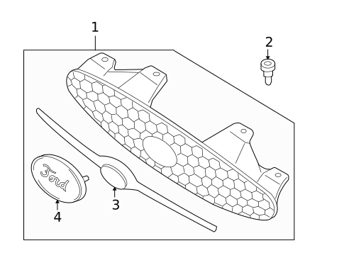 Grille & Components for 2002 Ford Taurus #0