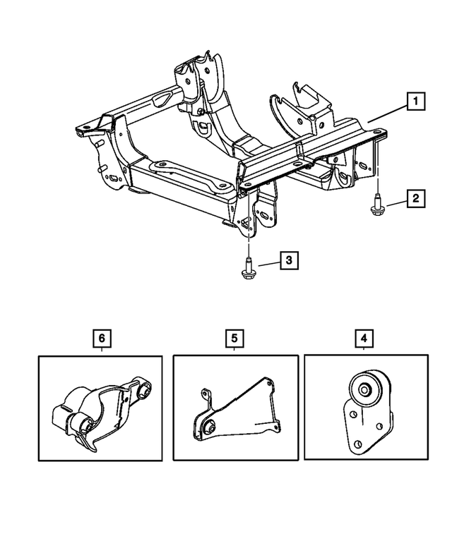 52059473AE - Front Suspension &amp; Drive: Front Suspension Cradle for Mopar Image