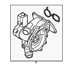 6L121111P - Cooling System: Thermostat Unit for Volkswagen: Arteon, Atlas, Atlas Cross Sport, Beetle, Golf, Golf Alltrack, Golf R, Golf SportWagen, GTI, Jetta, Passat, Tiguan Image