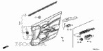 90666TA0A01 - Interior/Bumper: CLIP, SNAP FITTING (PO)(ORANGE) for Honda Image