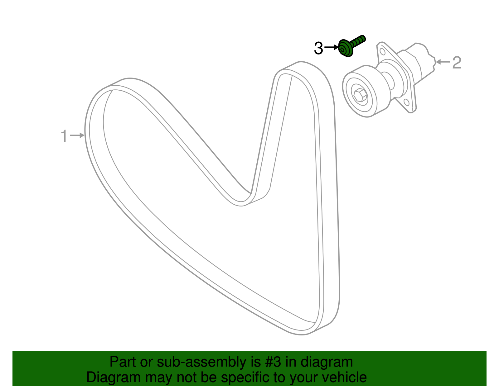 Tensioner Mount Bolt - Porsche (N-107-463-01)