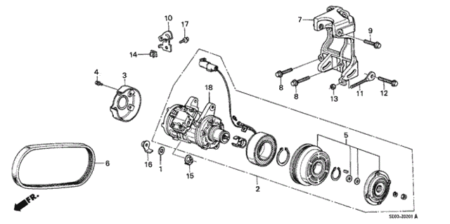 A/C Compressor (Denso) for 1987 Honda Accord #0