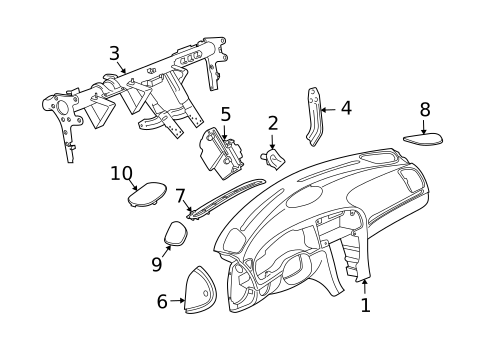 Instrument Panel for 2010 Saab 9-3X #0