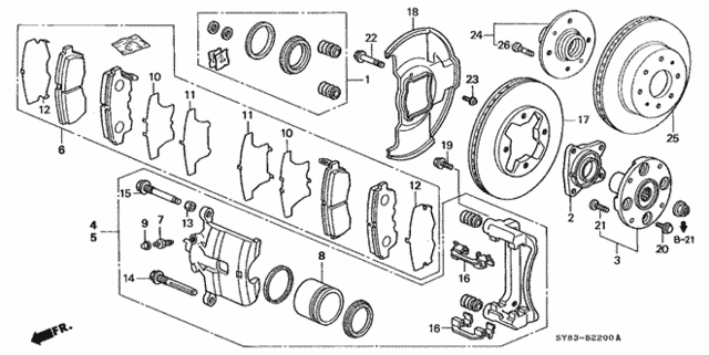 Front Brake (1) for 1998 Acura CL #0