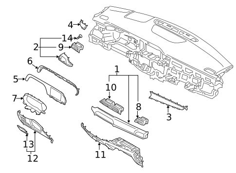 Instrument Panel Components for 2021 Hyundai Palisade #0