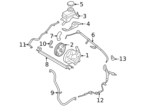 Pump & Hoses for 2005 Mercury Montego #0