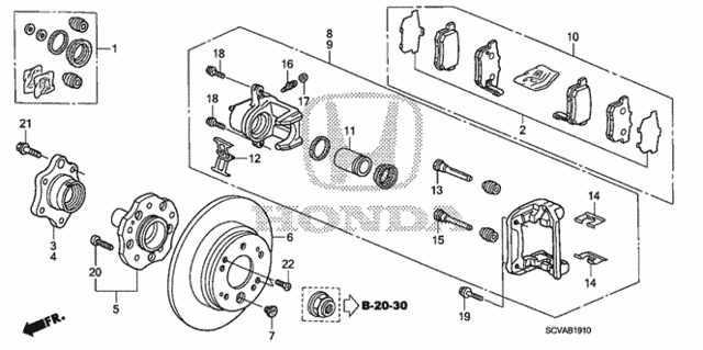 Rear Brake (Disk) for 2007 Honda Element #0